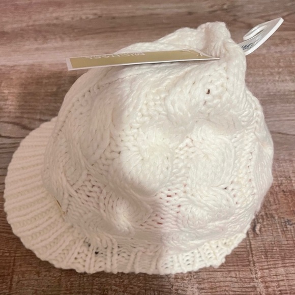 NWT Michael Kors Access Cream Cable Knit Cap Hat Beanie - Picture 6 of 6